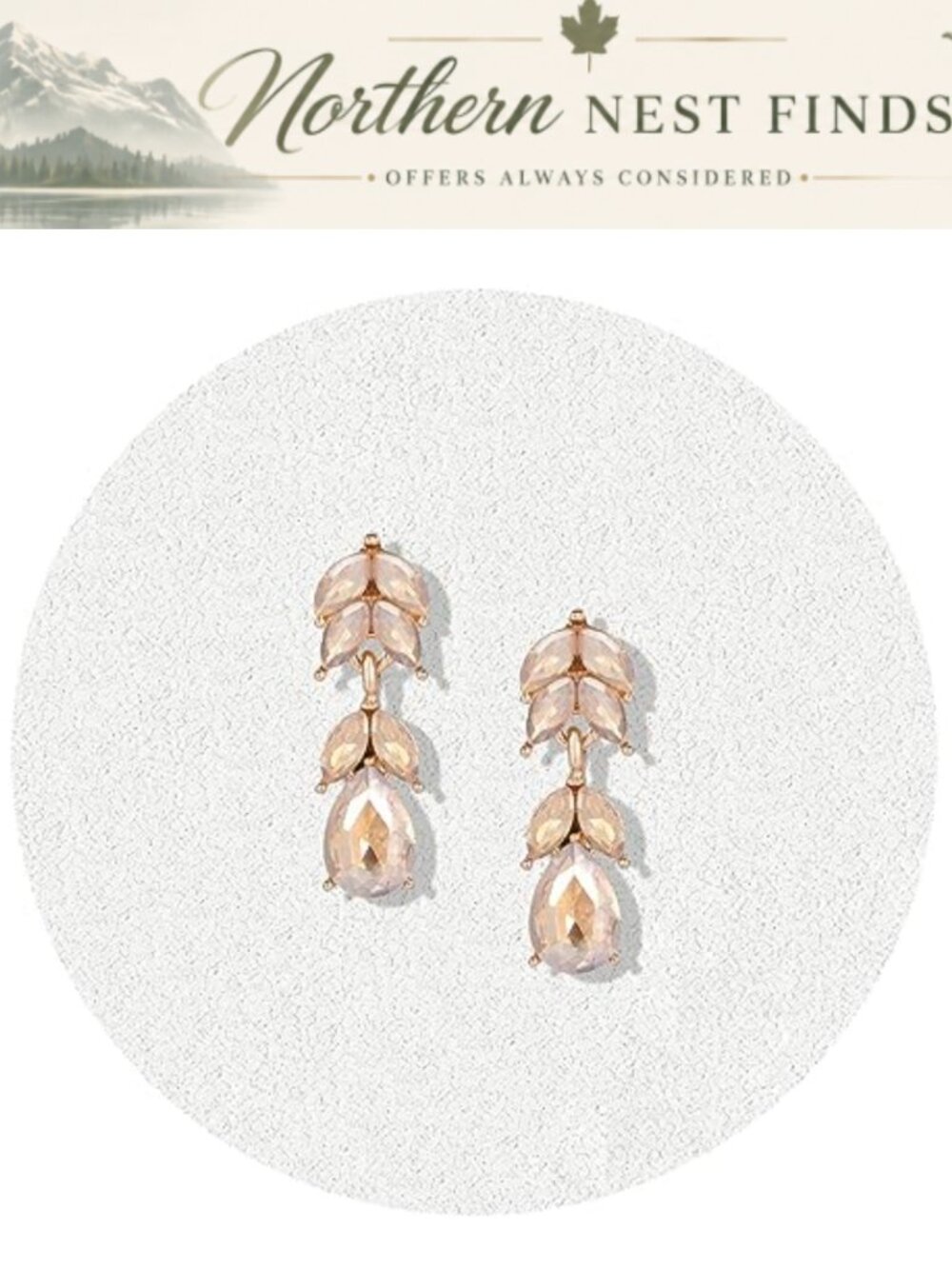 Rhinestone Teardrop Dangle Earrings Crystal Bridal Wedding Women Party Prom